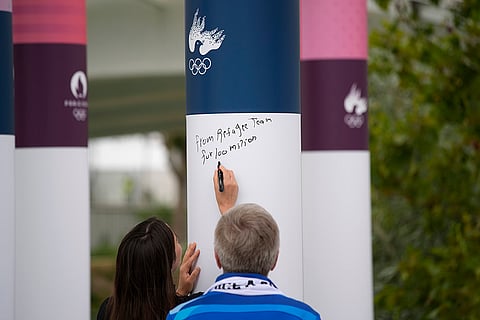 Olympic Truce memorial in the Olympic Village